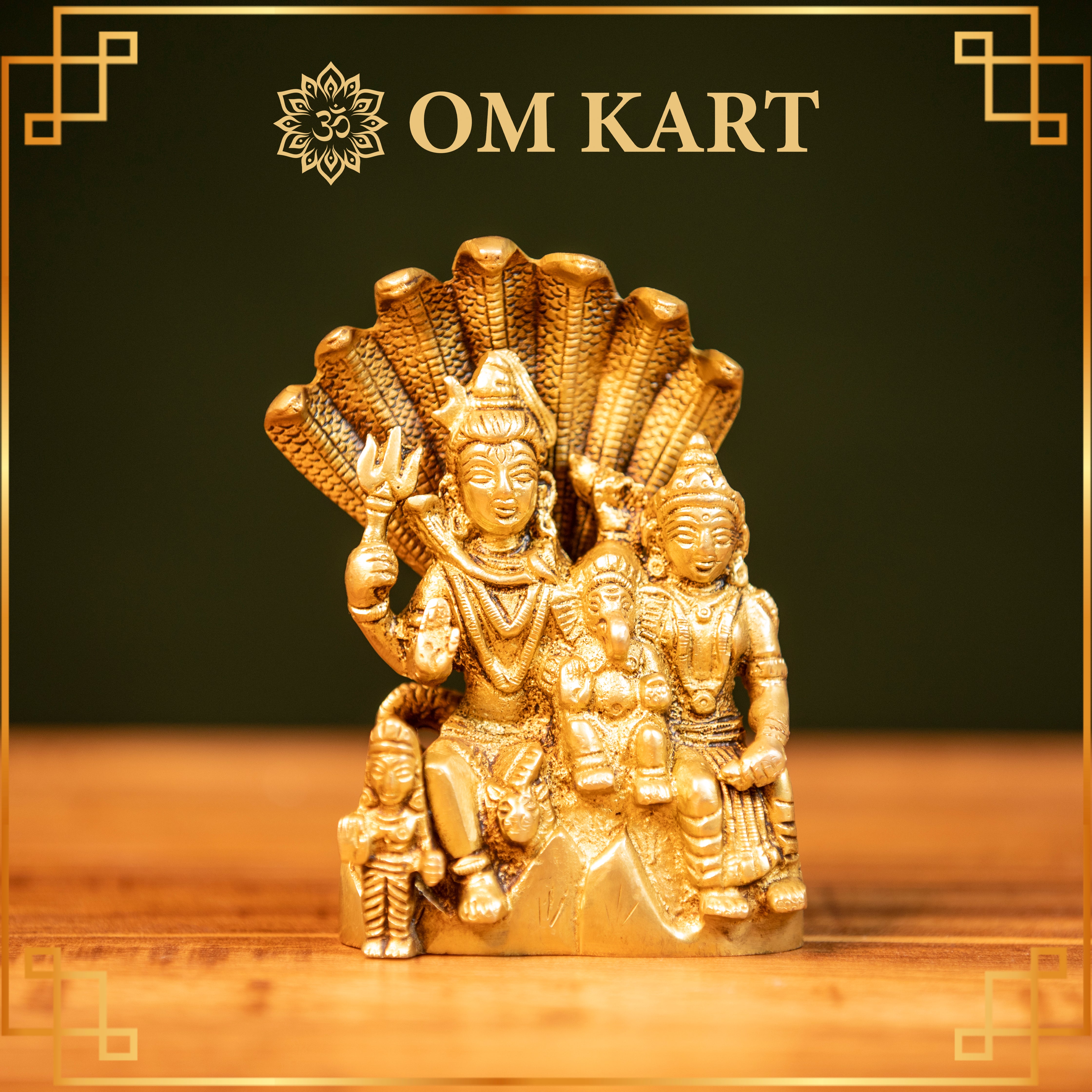 Pure Brass Lord Shiva Parivar Idol