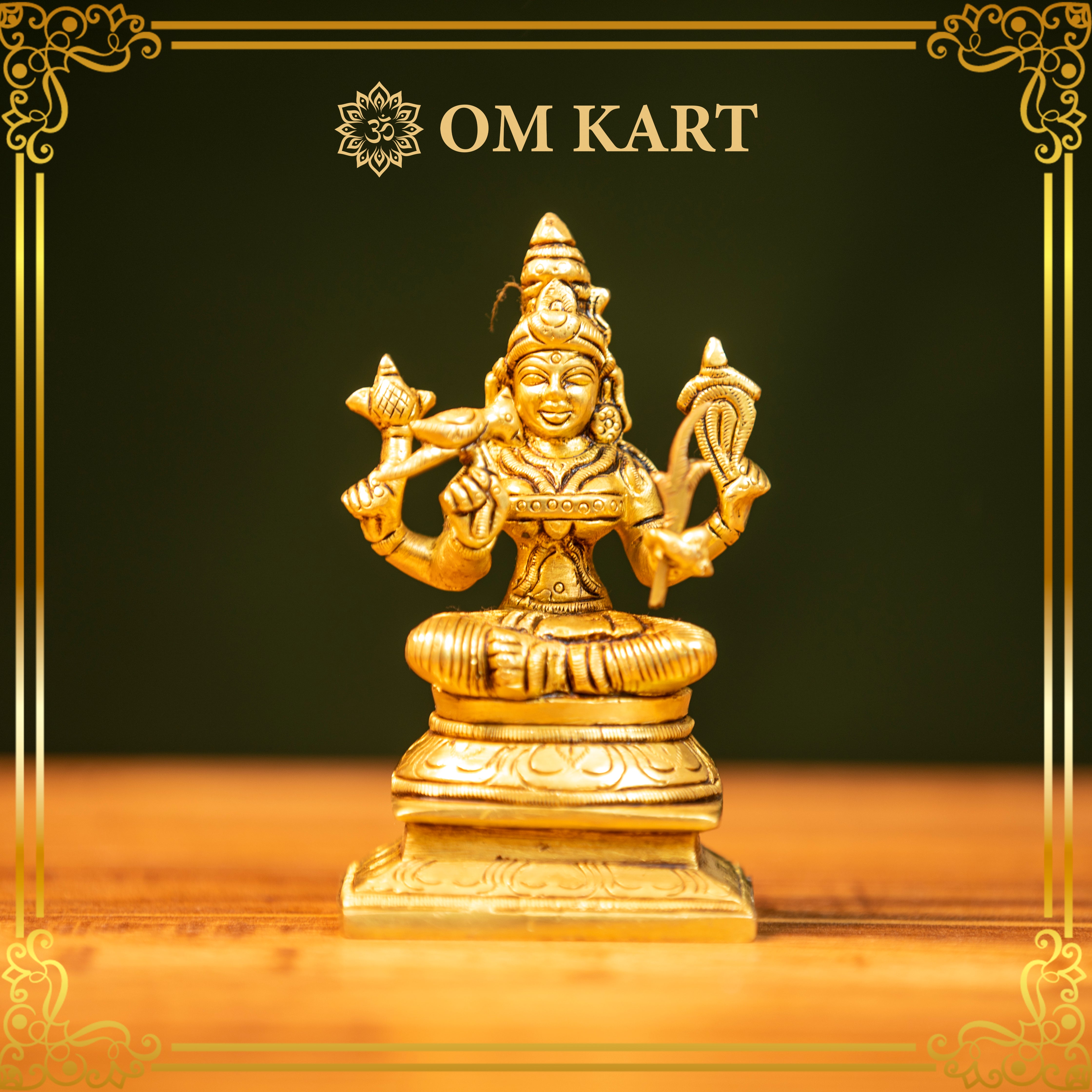 Pure Brass Goddess Lakshmi Idol