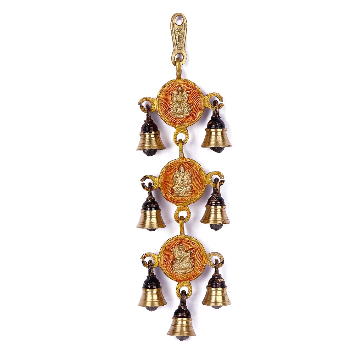 Pure Brass Laxmi Ganesh Saraswati Wall Hanging