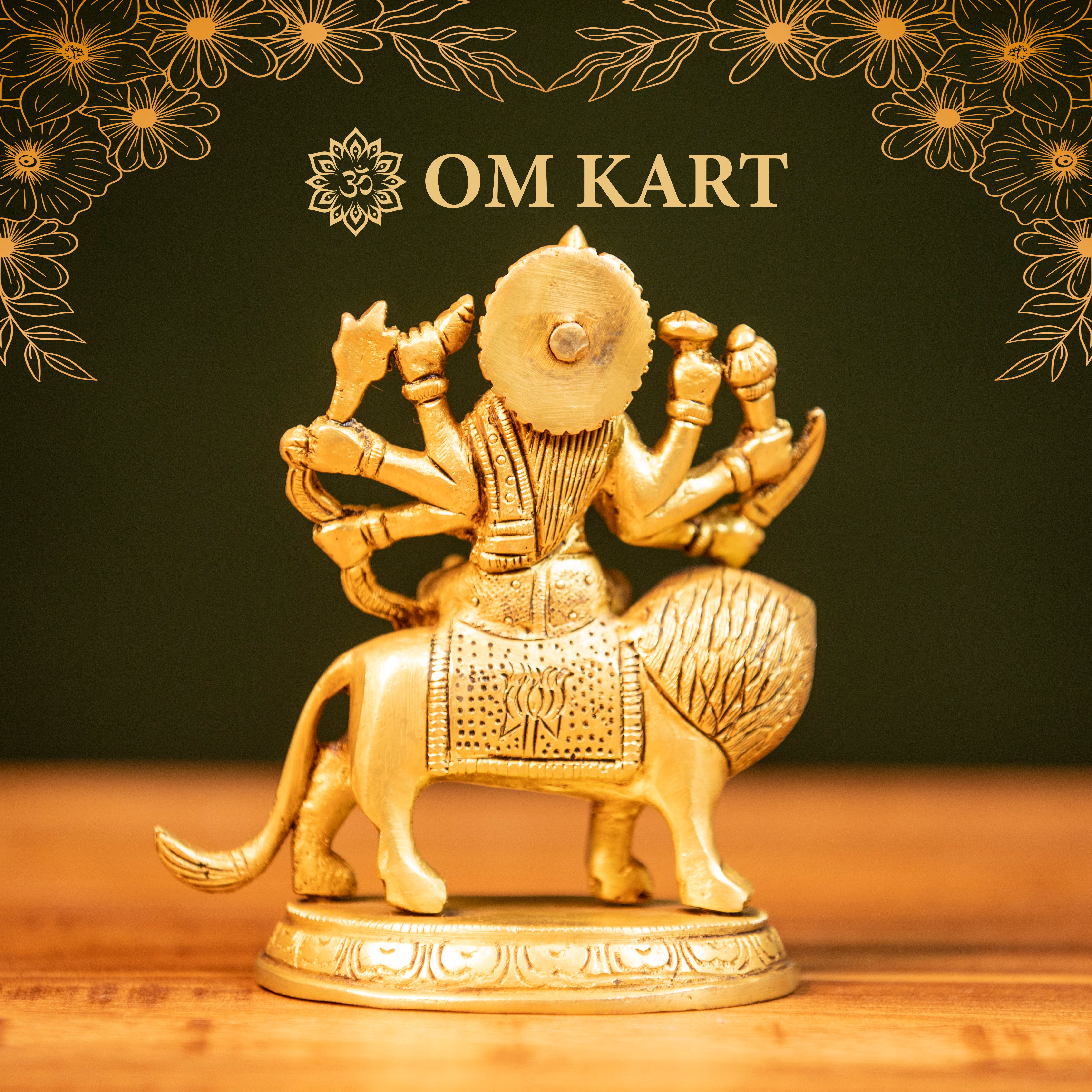 Pure Brass Goddess Durga Idol