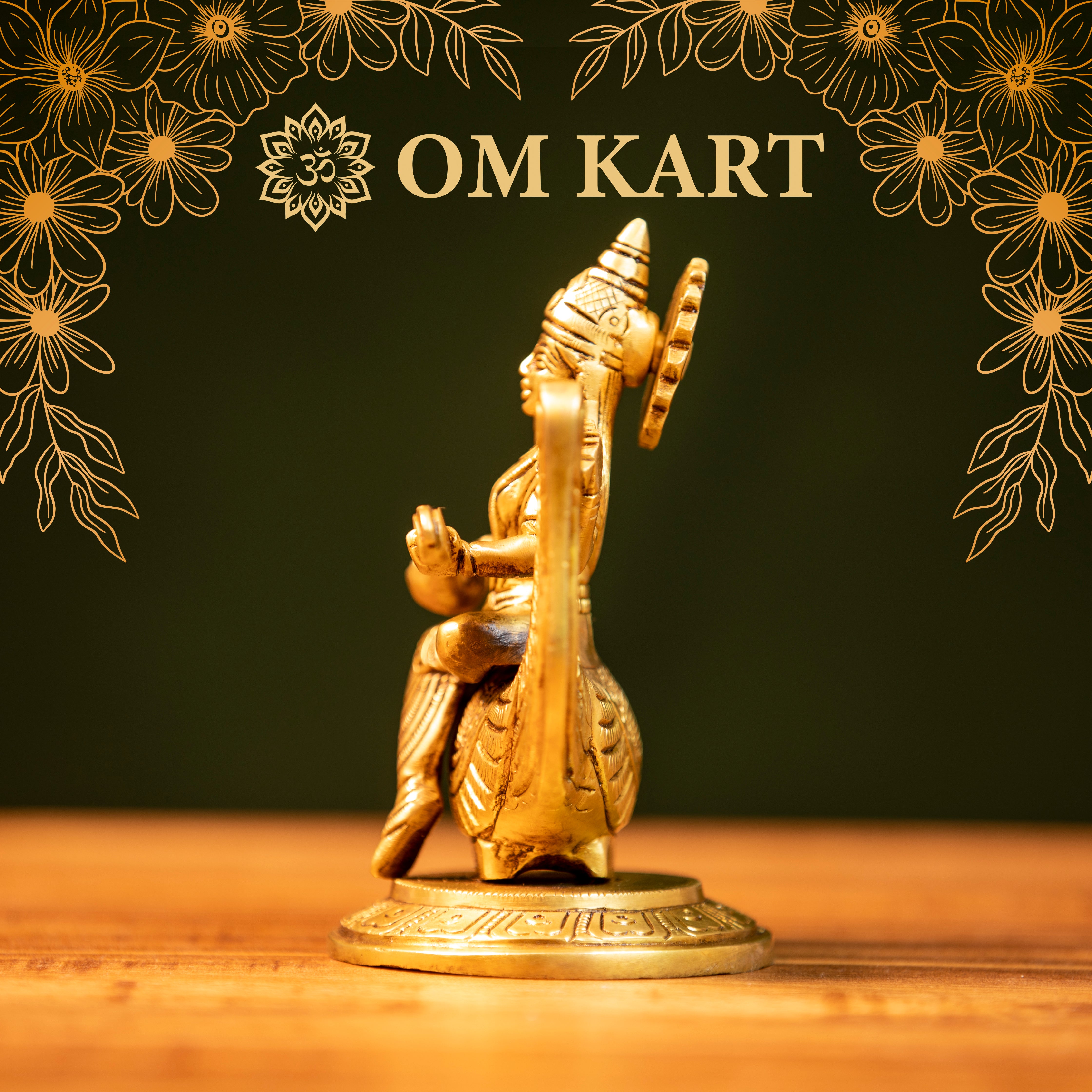Pure Brass Goddess Saraswati Idol