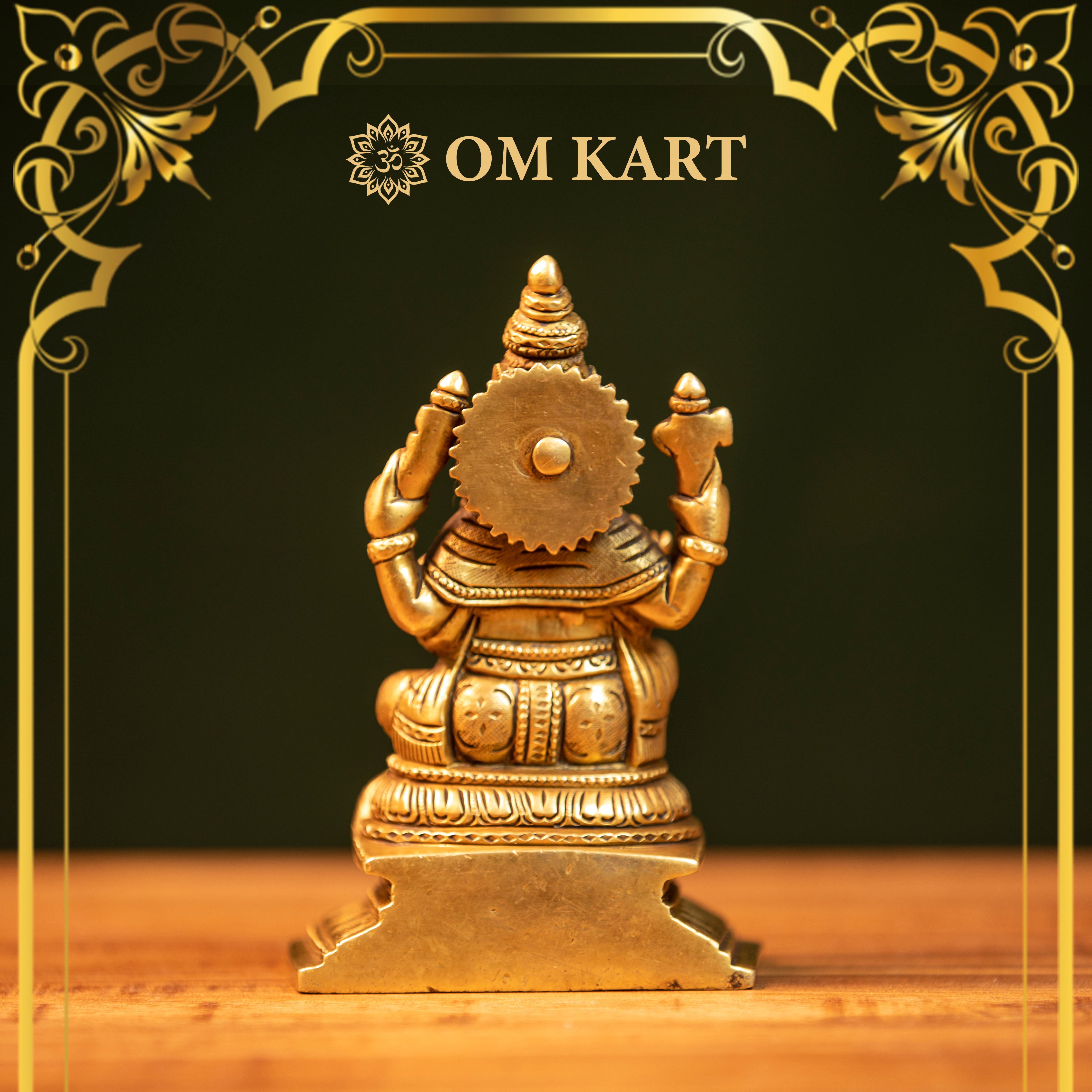 Lord Ganesha Pure Brass Idol - Ganpati Murti
