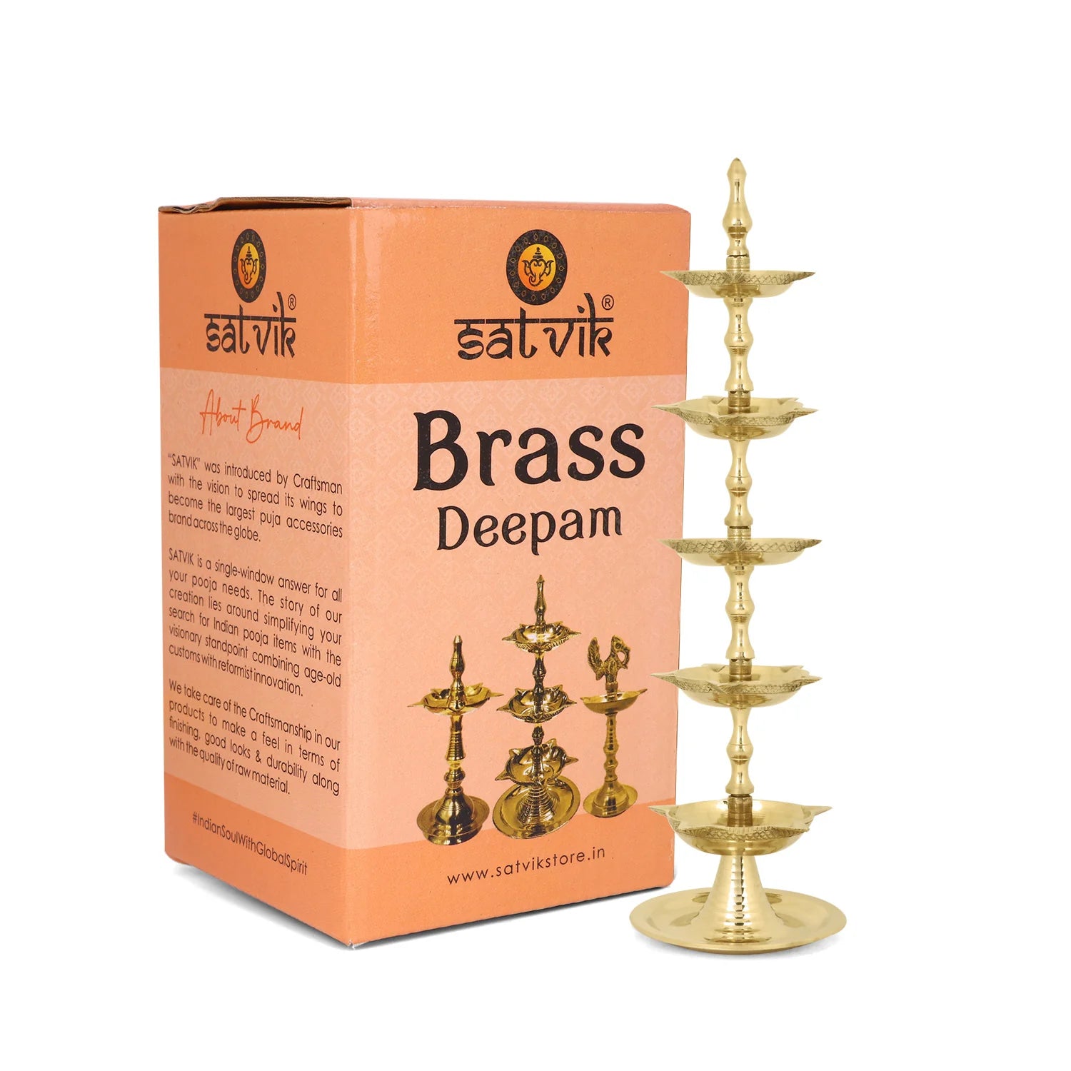 Brass 5 Step Kerala Inauguration Diya