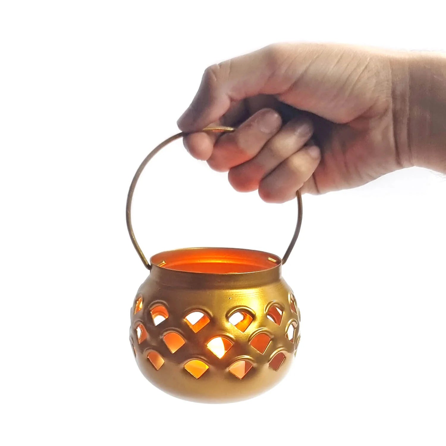 Matki with Handle Bowl Metal Tea Light Holder