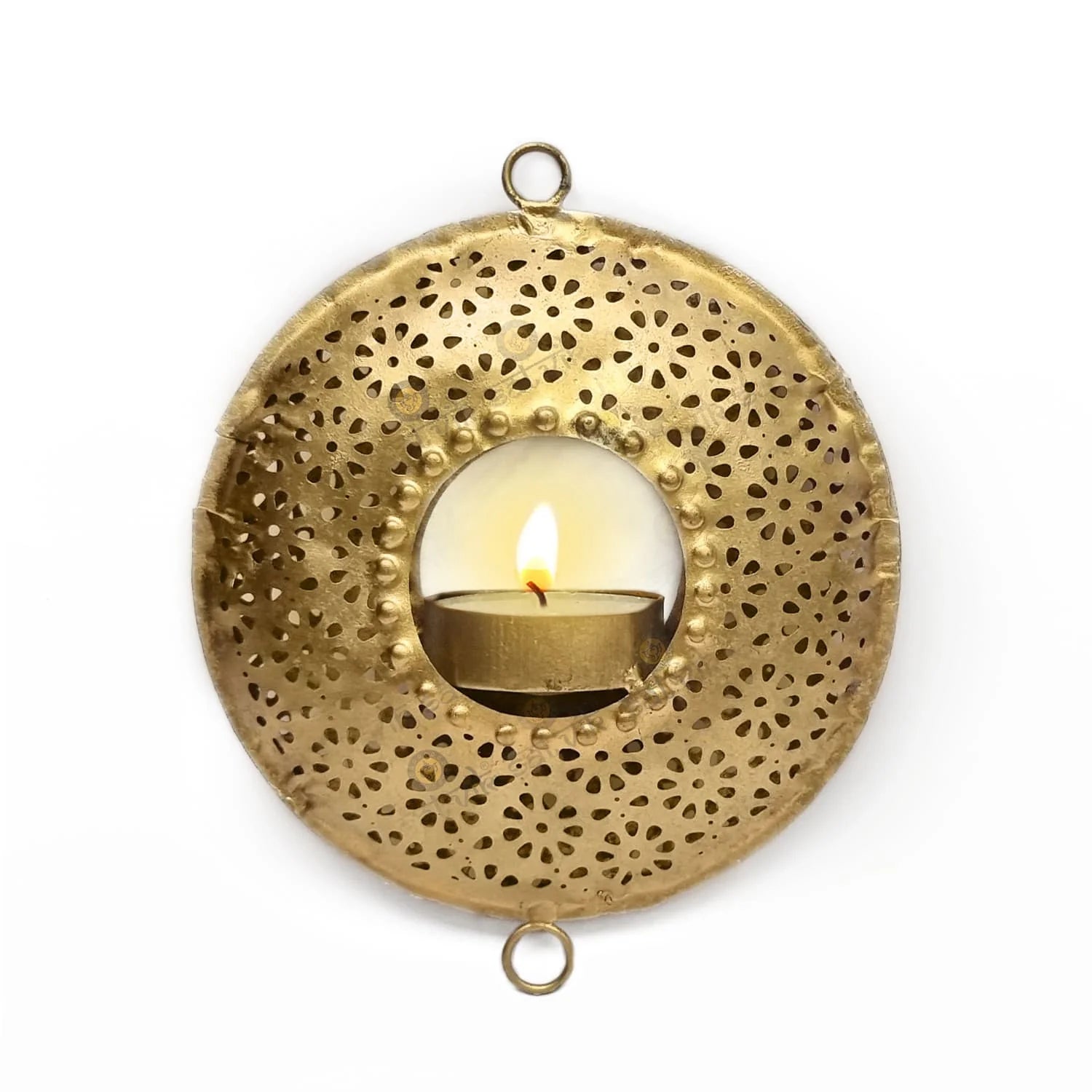 Round Shape Metal Wall Hanging Tea Light Holder