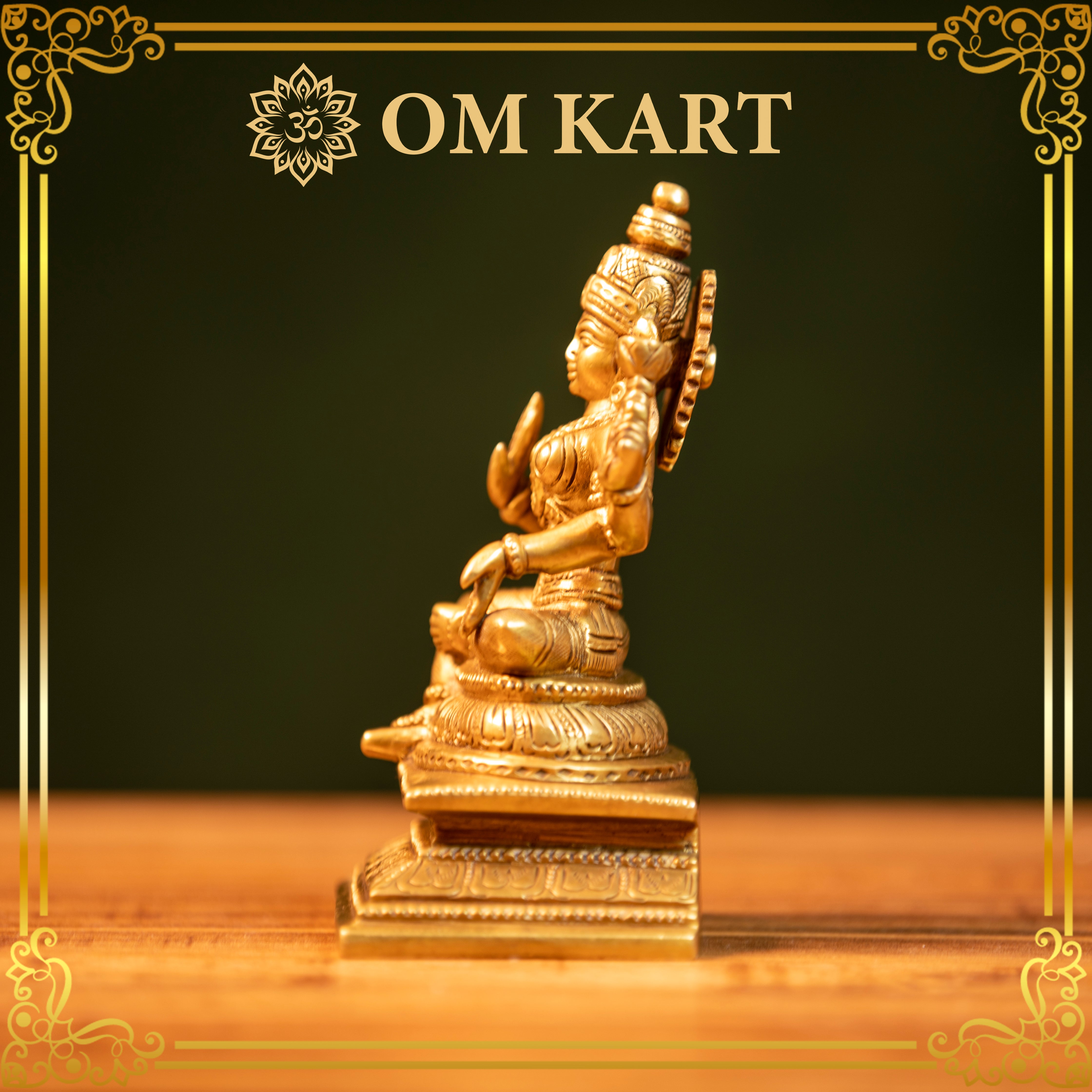Pure Brass Goddess Lakshmi Idol