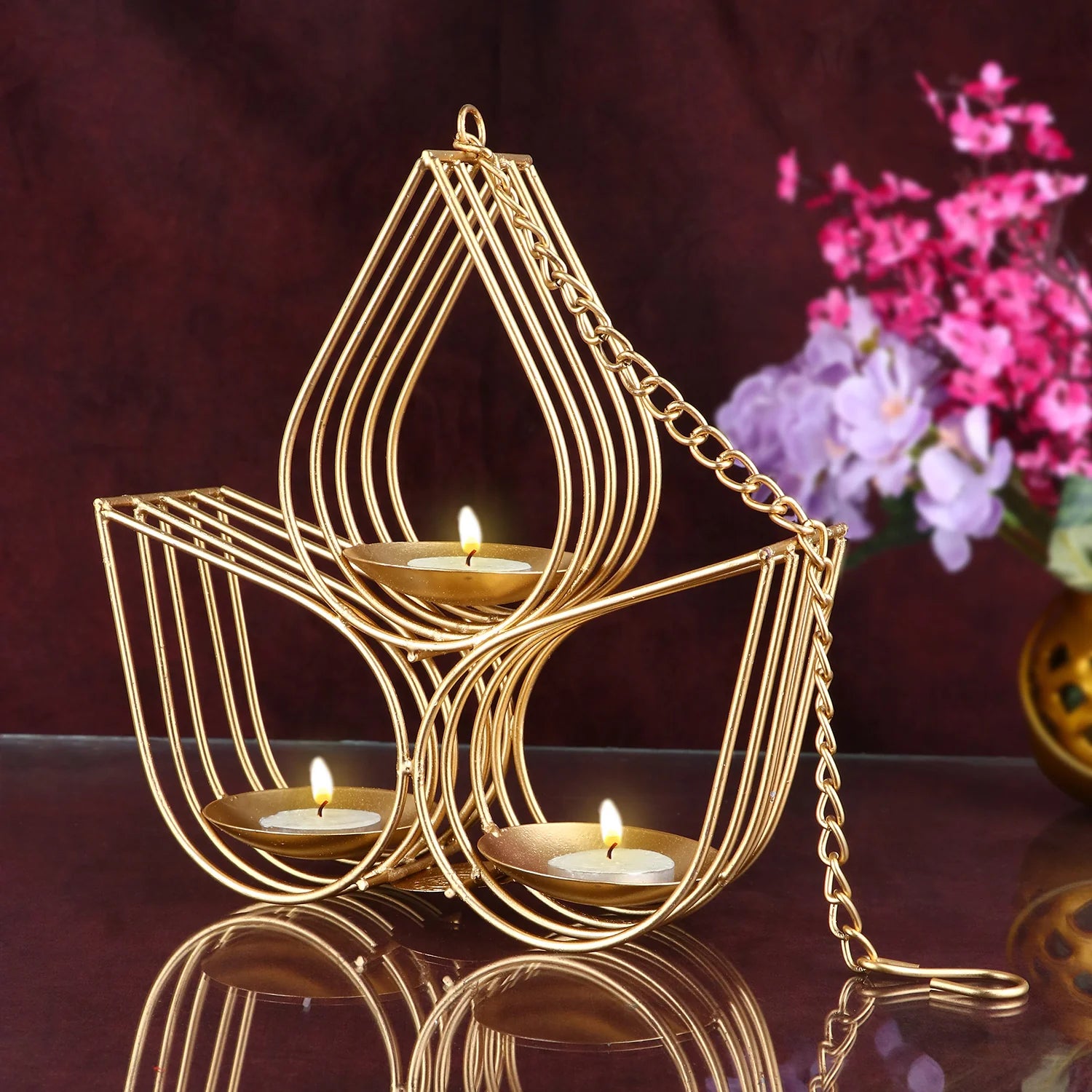 Avisa Metal Wall Hanging Tea Light Candle Holder