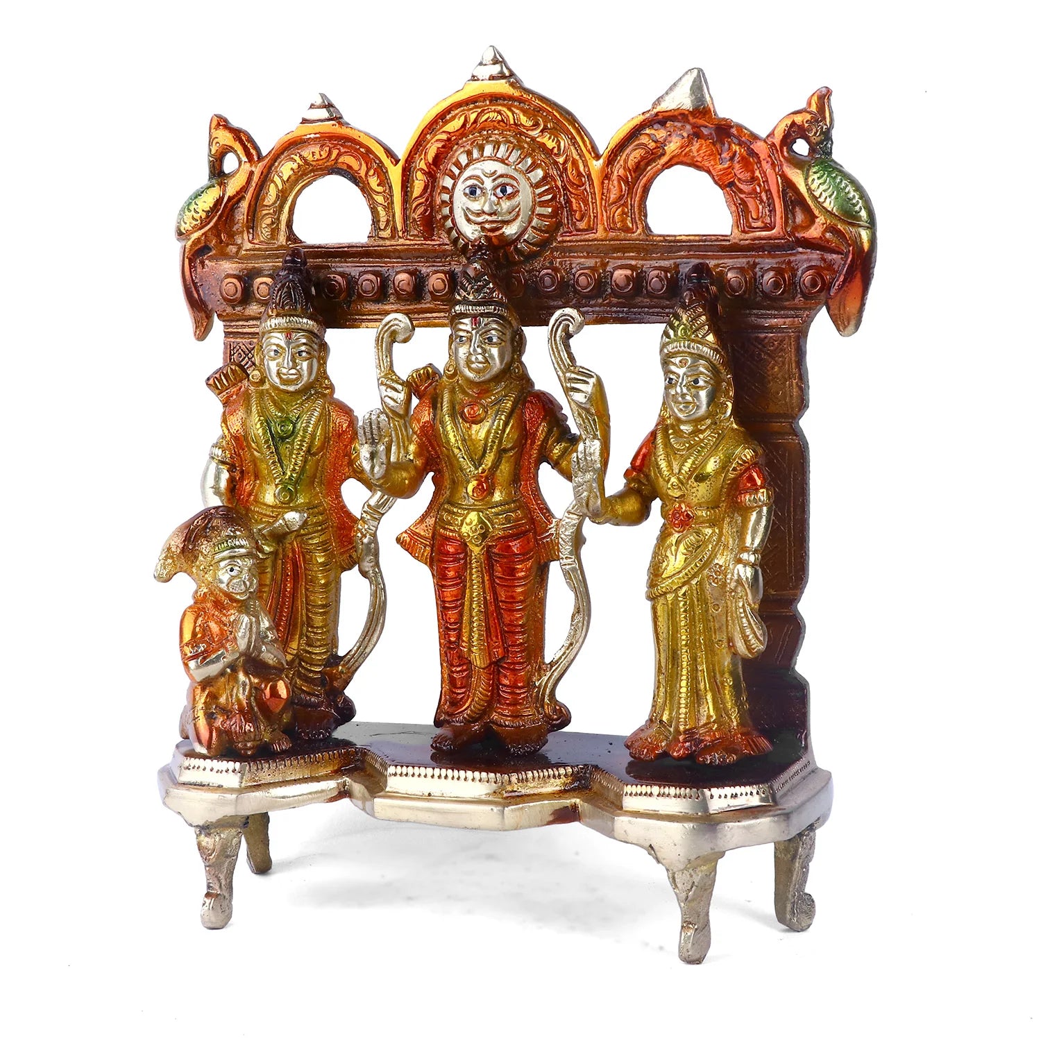 Elegant Brass Colorful Ram Darbar Idol