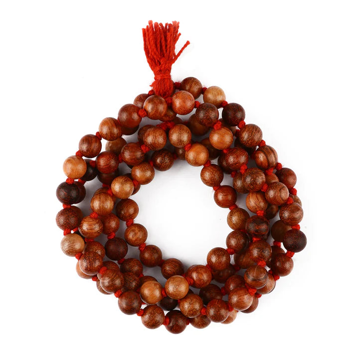 100% Pure Red Sandalwood/Chandan Lal Jap Mala 10mm