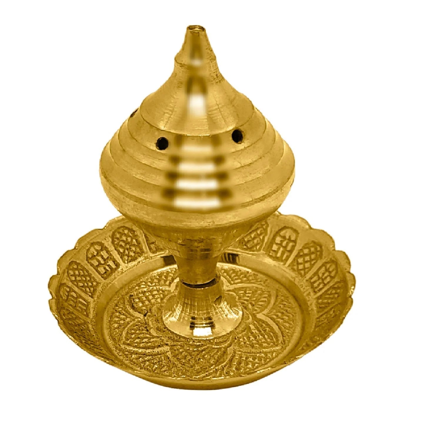 Pure Brass Agarbatti Stick Stand with Ash Catcher