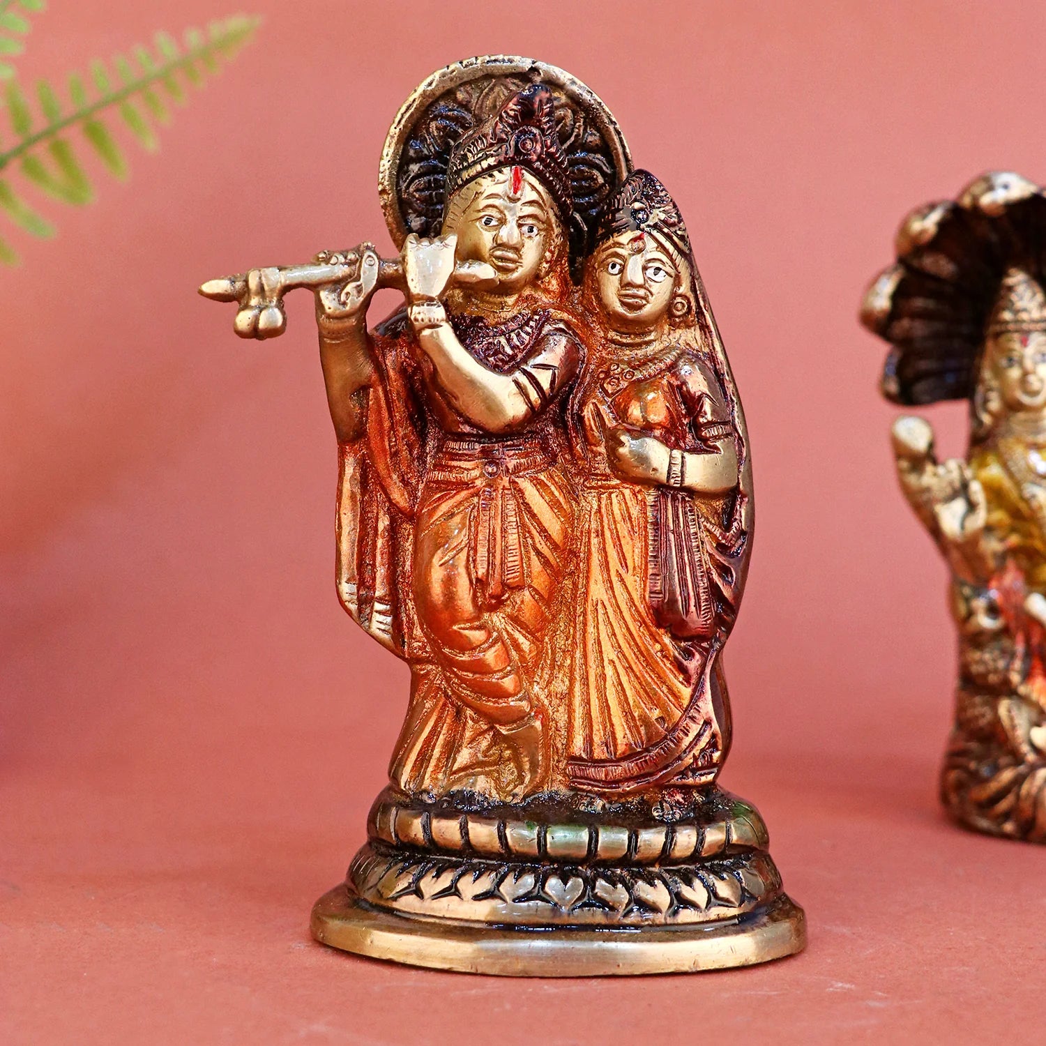 Brass Small Radha Krishna Statue