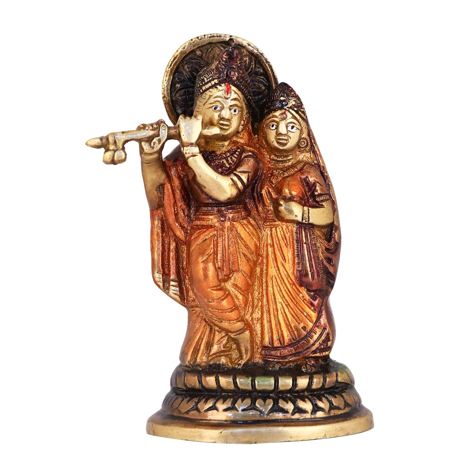 Brass Small Radha Krishna Statue