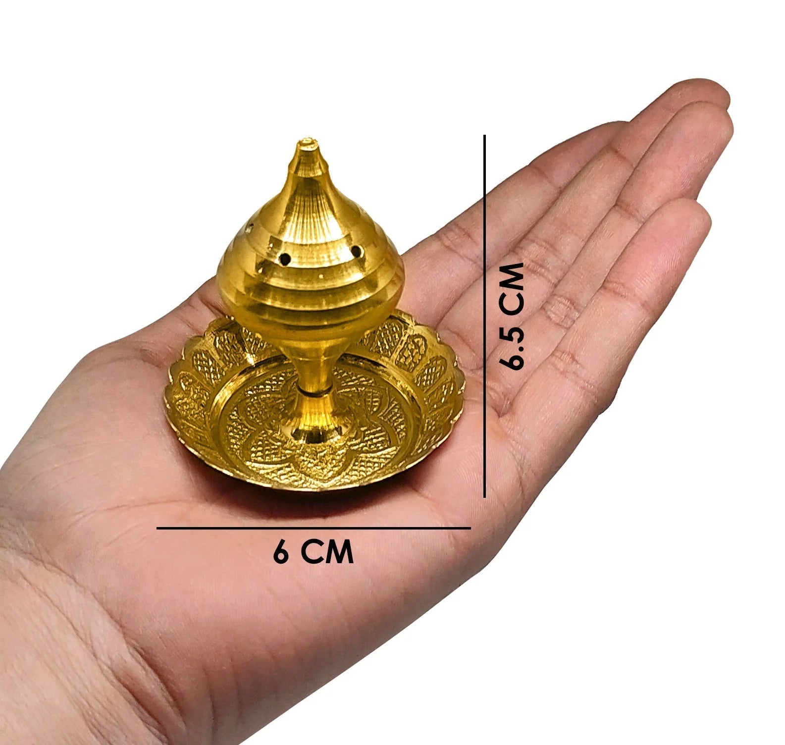 Pure Brass Agarbatti Stick Stand with Ash Catcher